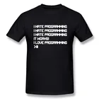 Я не хочу программирования веб-ПК программист кодирования код новая забавная футболка Для мужчин Рубашка с короткими рукавами в стиле хип-хоп больших размеров с О-образным вырезом хлопковые футболки
