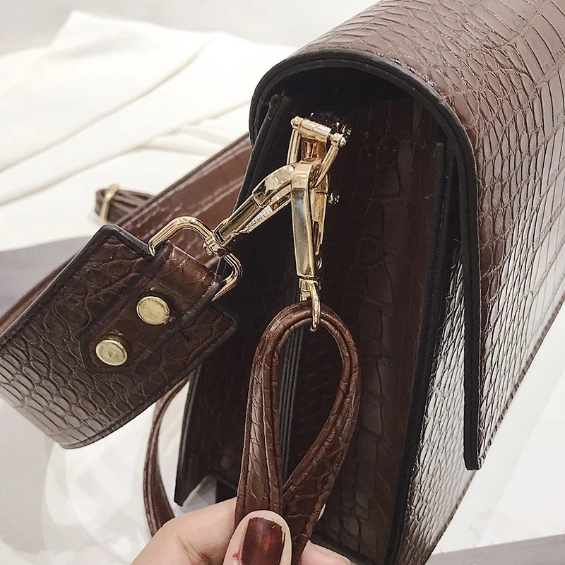 Bolsos Mujer винтажная сумка через плечо из кожи аллигатора для женщин роскошные сумки женские сумки дизайнерские женские сумки через плечо с цепочкой