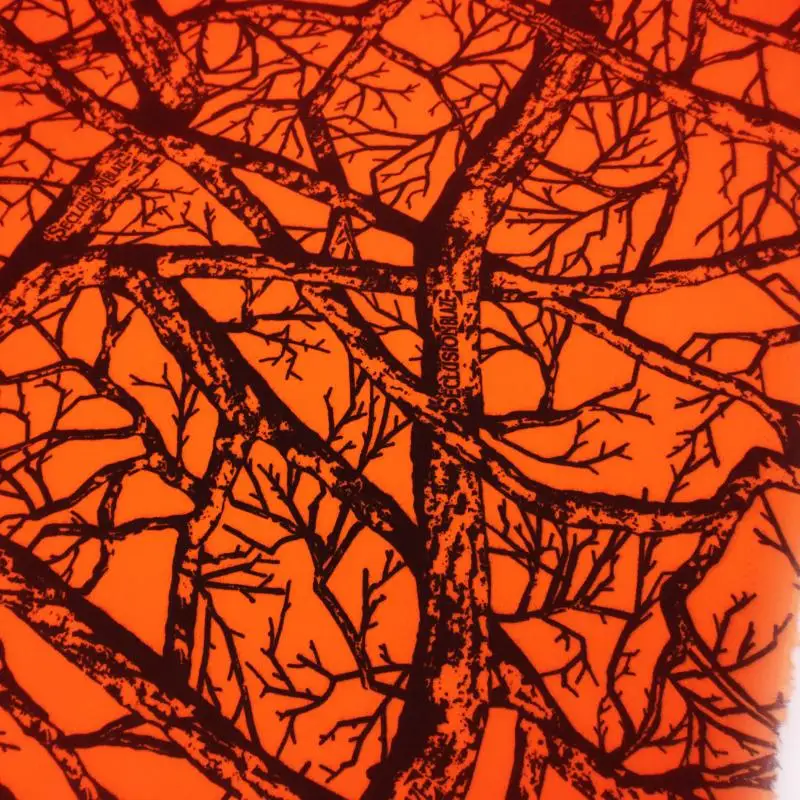 

1.5M Width Orange Camouflage Cloth Polyester Cotton Twill Bionic Tree Camo Fabric Waterproof Wear Resistant Warning Clothes