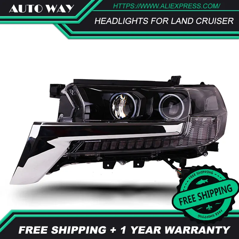 Car Styling Head Lamp case for Toyota LAND CRUISER LC200 Headlights 2016-2018 LED Headlight H7 D2H HID | Автомобили и мотоциклы
