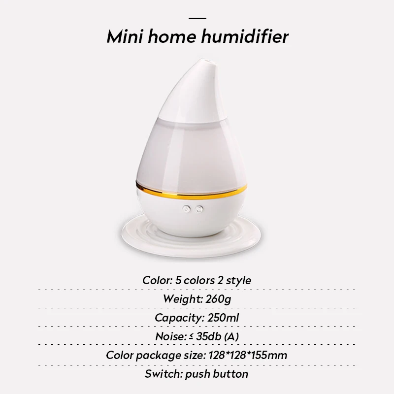

Filterhualv Air Humidifier Water Drop-shaped Car Charger Fogger USB Humidificadores Difusores Aromaterapia Essential Oil Difuser