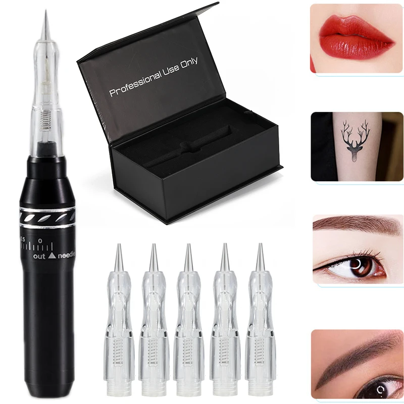 

PMU Professional Safety Wireless Permanent Makeup Machine Pen Beauty Cartridge Microblading Lip Eyebrow Tattoo Machine Supplies
