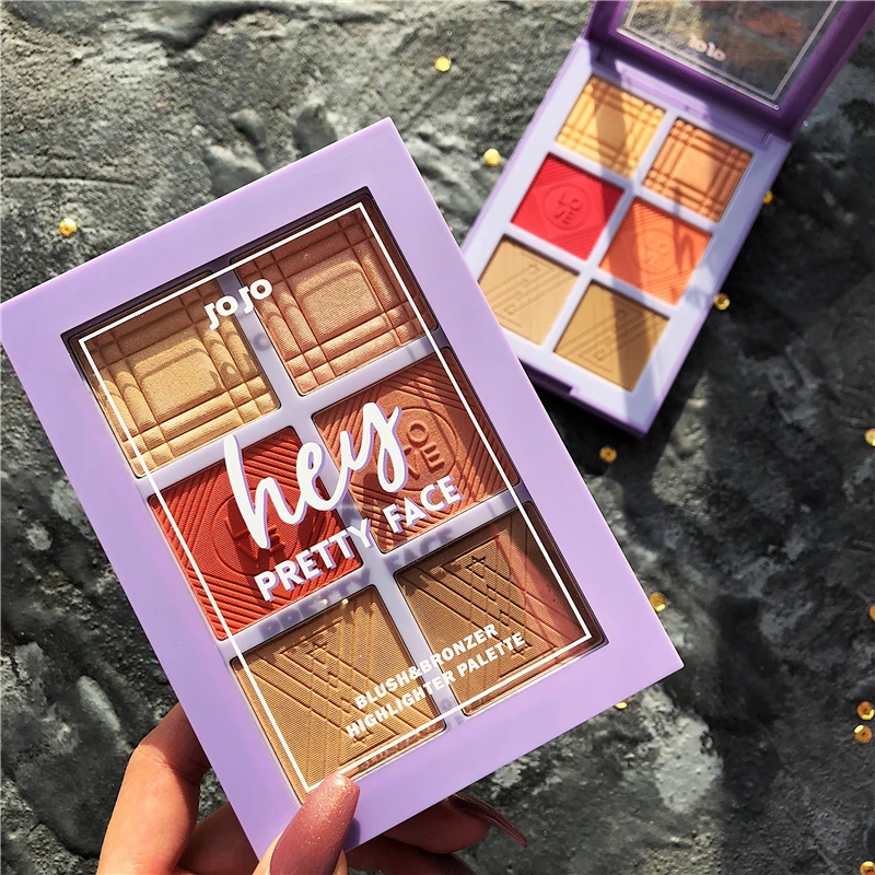 Профессиональный макияж хайлайтер Палитра 6 цветов текстура контурная пудра