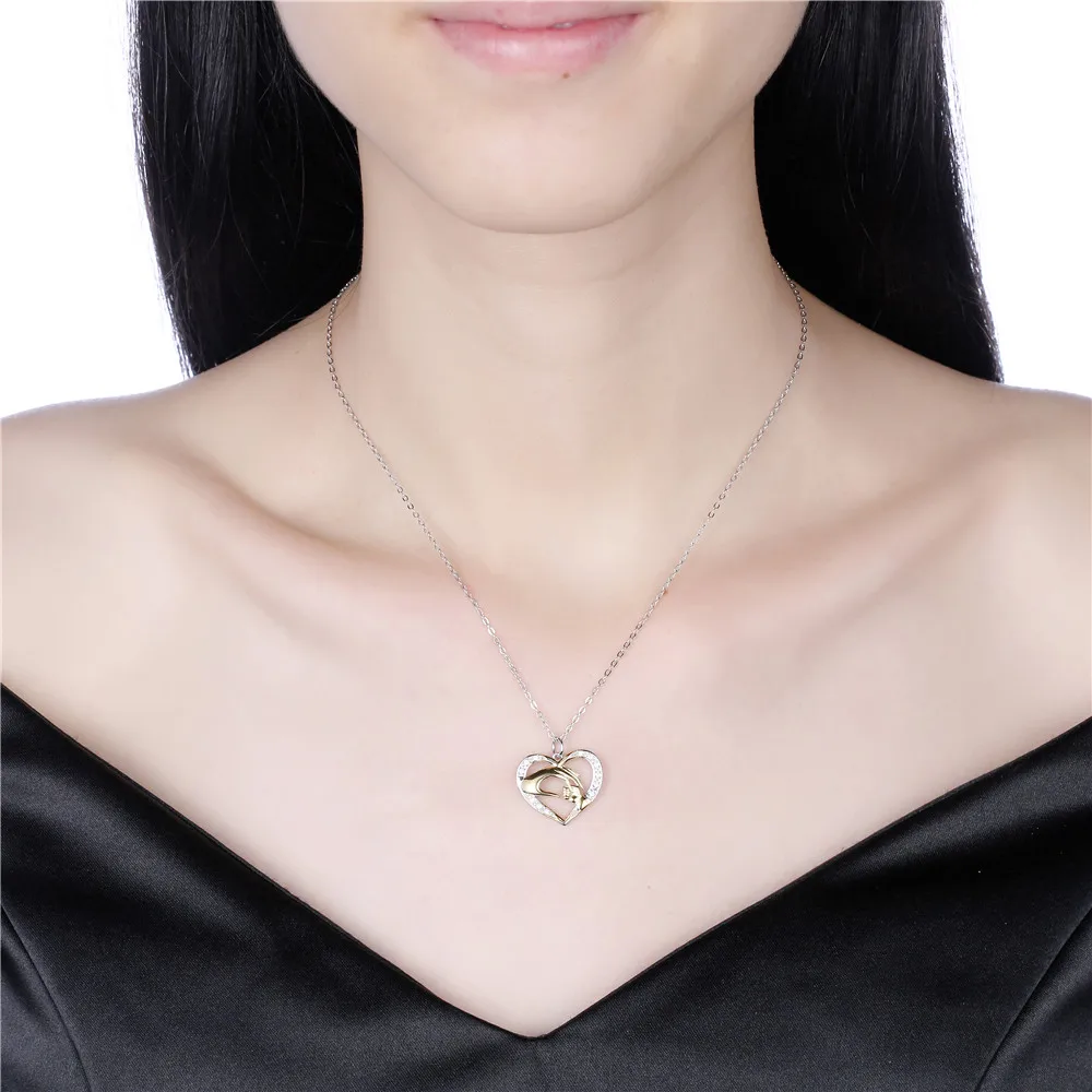 

Ladies Fashion Trend Jewelry Heart Shaped Romantic Sterling Silver Jewelry necklace for women silver 925 sterling