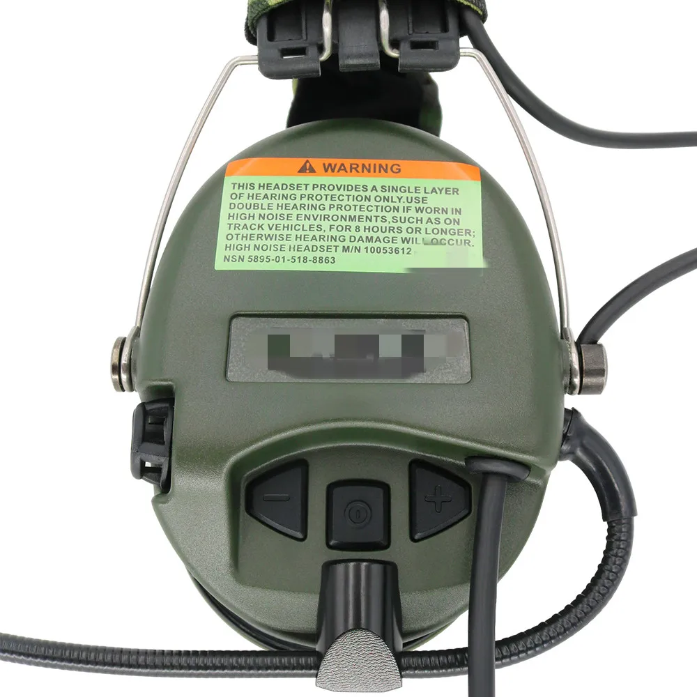 TCIHEADSET Tactical Hunting Pickup Noise Reduction MSASORDIN Headphone Airsoft Tactical Headset Electronic Shooting Earmuffs FG
