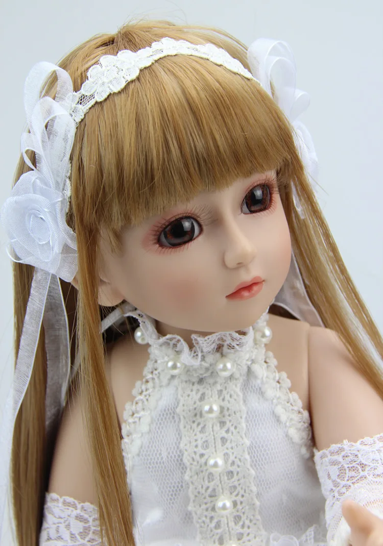 

Bjd Girls Dolls Movable Joints 45Cm Realistic Full Vinyl Baby Doll Reborn Princess Original Doll Lifelike Dolls Toys Girls Gifts