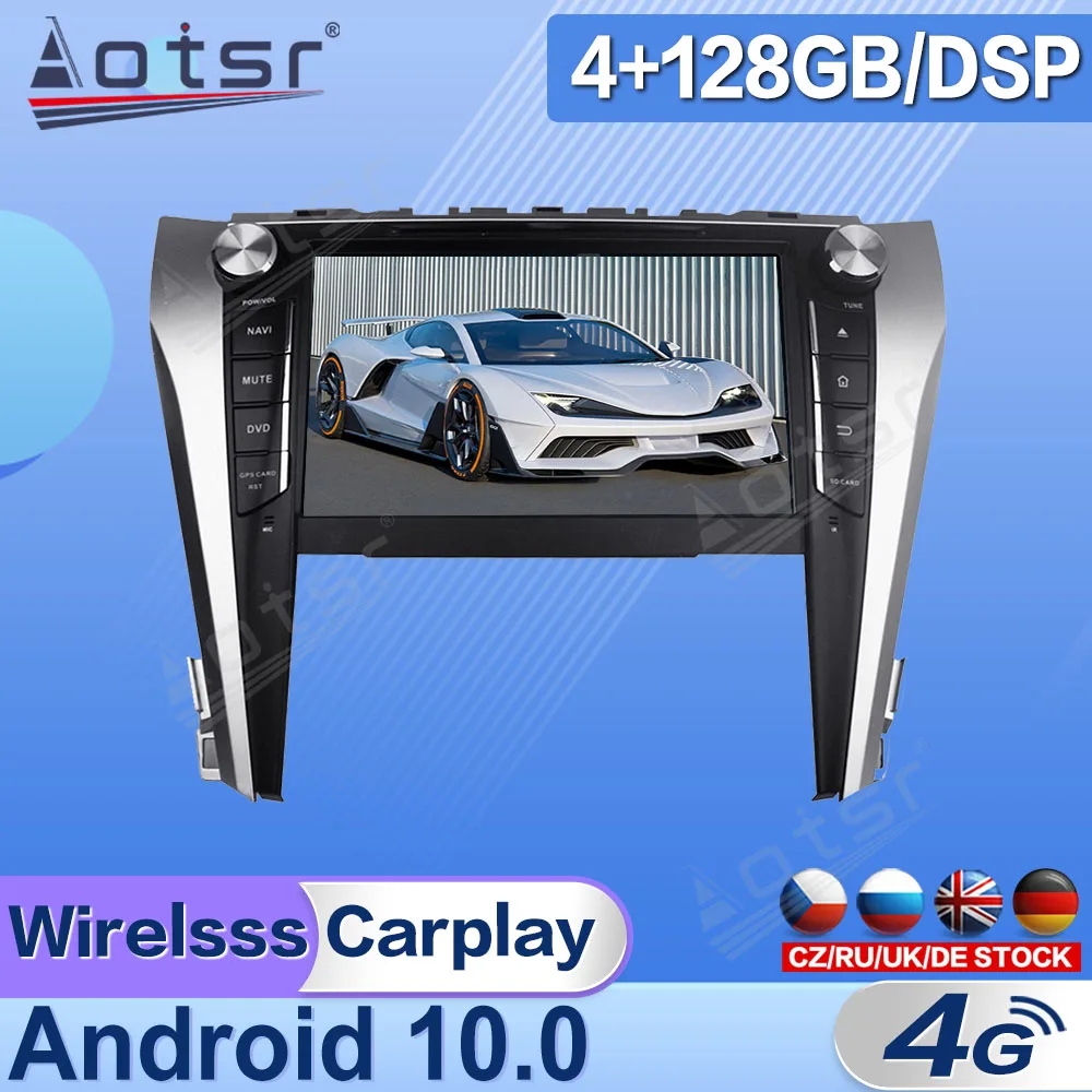 

128G Android 10.0 For Toyota Camry 2015 2016 2017 Tape Radio Recorder Video GPS Navi Car Multimedia Stereo Player Head Unit DPS