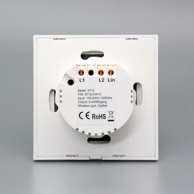 Zigbee смарт сенсорный светильник переключатель без нейтральный противопожарная проводка Tuya 86 Стекло стены Панель Переключатель ЕС 1/2/3, совместим с Google Home, Alexa