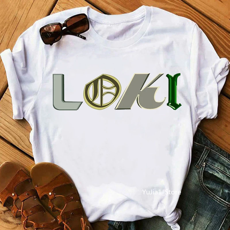 

2021 Hot Sale Loki Letter Print Tshirt Women God Of Mischief T-Shirt Female Summer Tops Tee Shirt Femme Harajuku Shirt