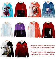genshin impact amber klee paimon keqing leser diluc qiqi play dresshooded hoodie fluffy thin cosplay men women clothes coat