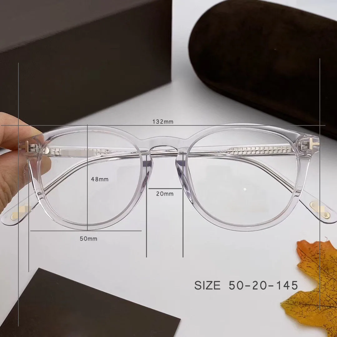 Круглые ацетатные оправы TF5401 с оригинальным логотипом могут быть изготовлены по