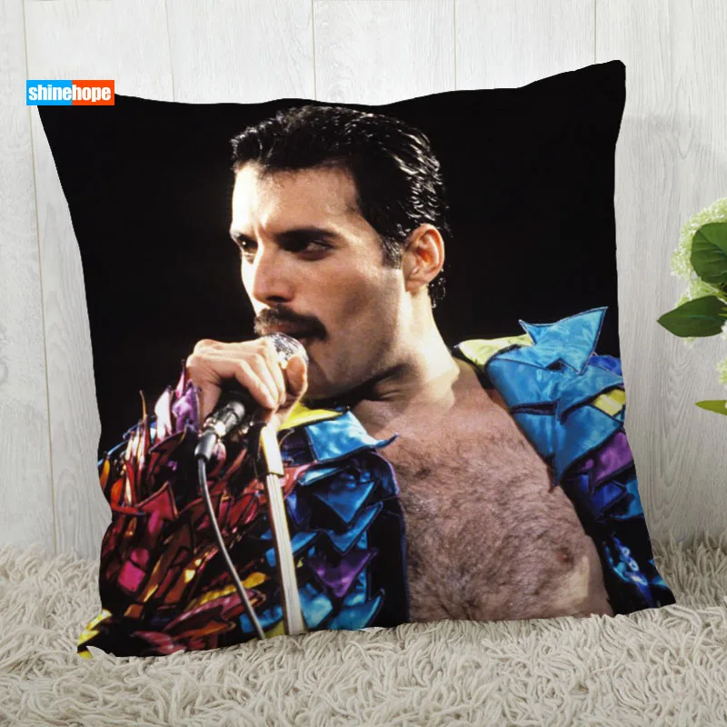 

Freddie Mercury Kissen Abdeckung Anpassen Stern Kissenbezug Moderne Home Dekorative Kissen Fall Für Wohnzimmer 45X45cm,40X40cm
