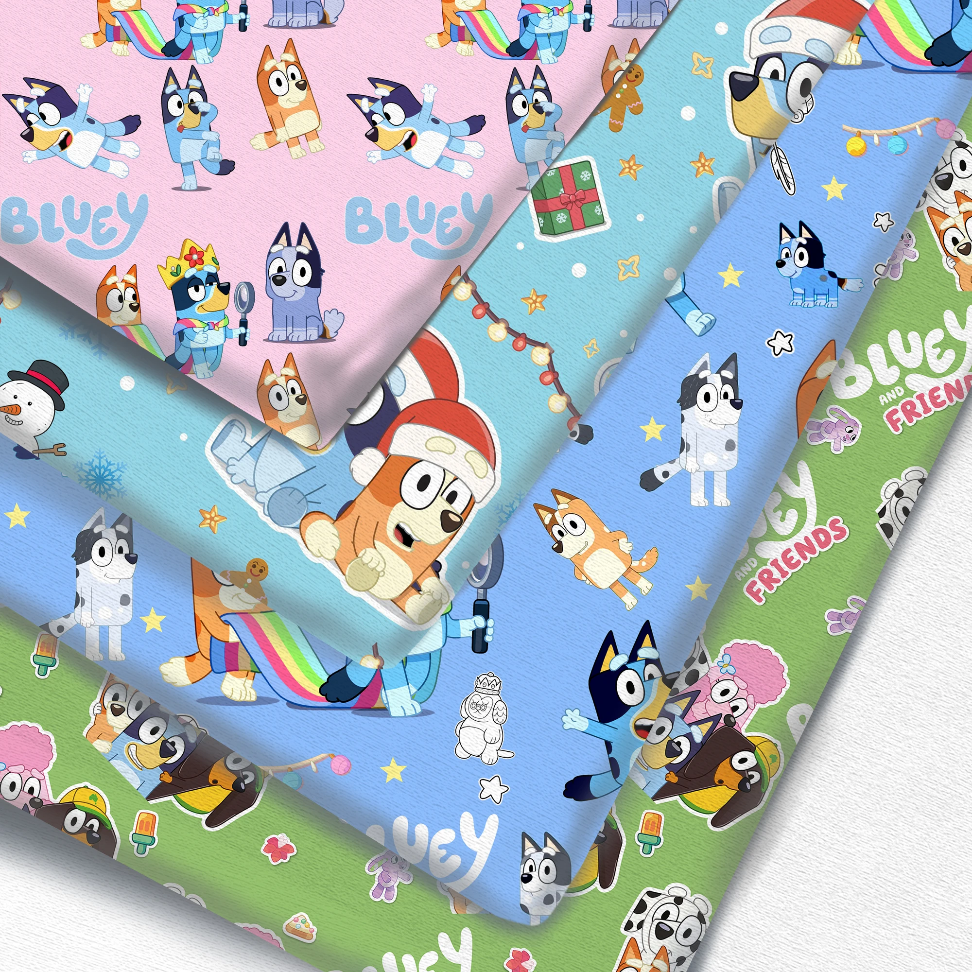 Половинная Полиэстеровая хлопчатобумажная ткань Мультяшные собаки друзья с