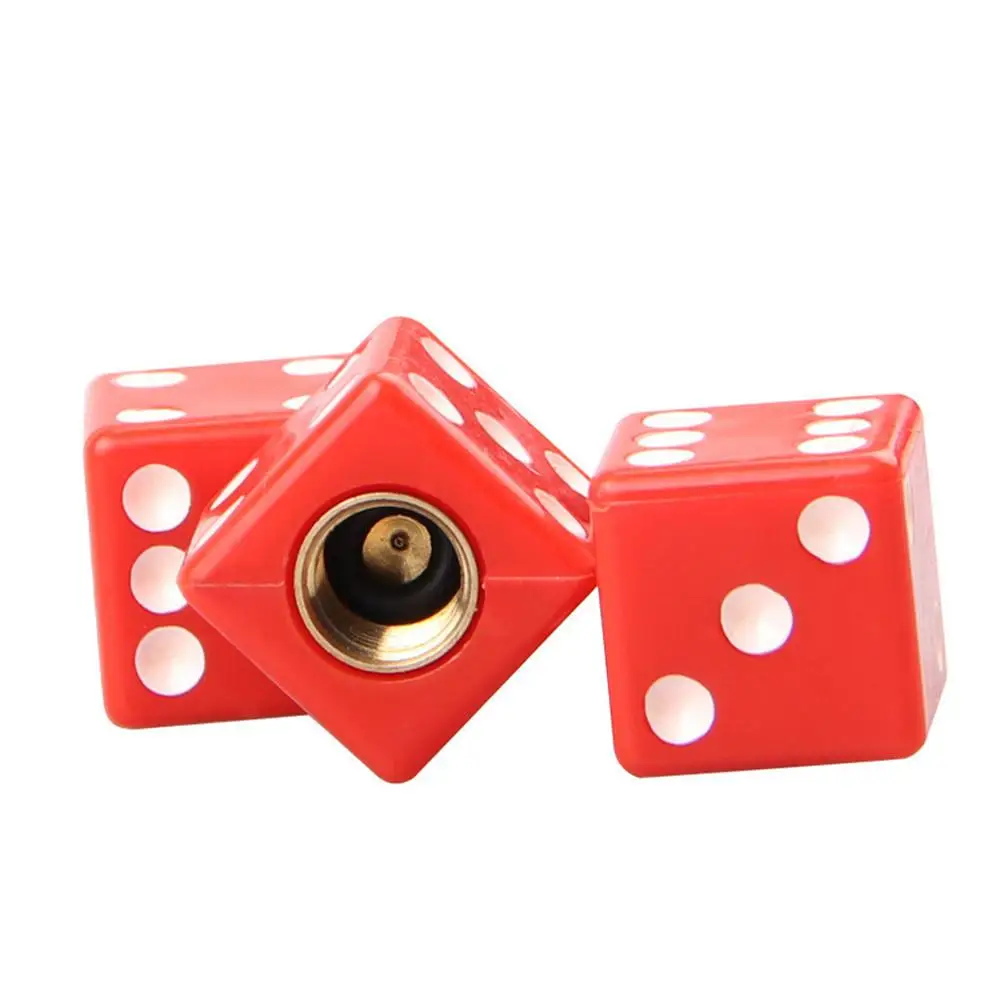 

2Pcs Dice Tire Air Valve Stem Caps 7Colors Universal Tire Cap Valve cover 1.5x1.5x1.5cm