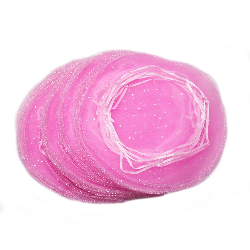 Круглая Сумка из органзы диаметром 26 см 100 шт./лот|Упаковка и стойки для украшений|