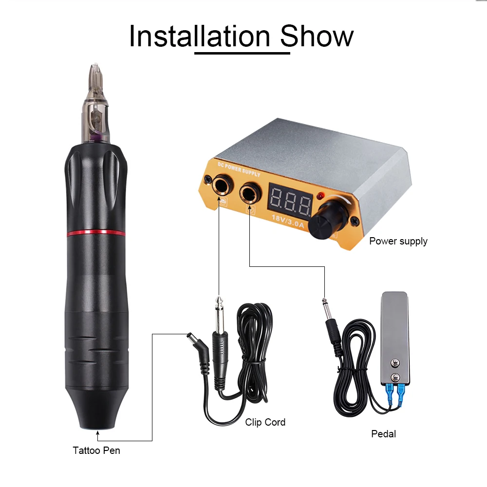 Полный набор татуировки профессиональных полный тату роторная машинка ручка для