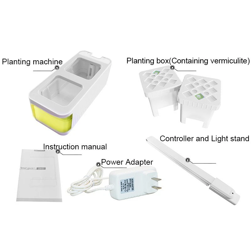 

Multifunctional intelligent plant growth light led smart flowerpot gardening self-watering pots indoor hydroponic growing system