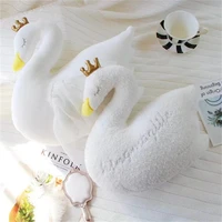 baby pillow swan crown gauze pillow cushion baby accompany sleeping childrens bed room decoration doll toy kids gift