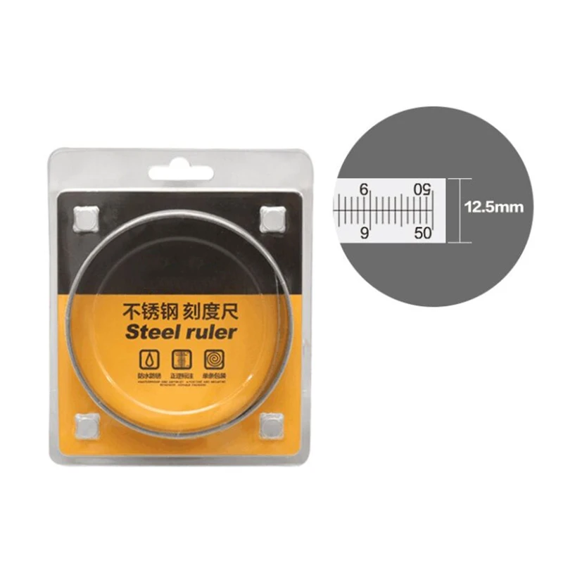 

0.6/1/1.5/2.5m Stainless Steel Miter Track Tape Measure Self Adhesive Metric Scale Ruler for T-track Router Table