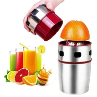 manual orange juicer portable stainless steel hand grapefruit squeezer lid rotation squeezer for lemons
