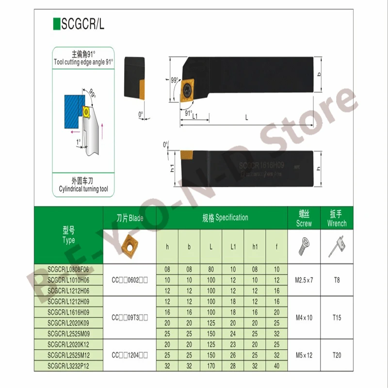 

BEYOND SCGCR SCGCR2020K12 SCGCL2525M12 SCGCR1212H09 SCGCR1616H09 SCGCR2020K09 SCGCR2525M09 Turning Tool Holder Carbide Inserts