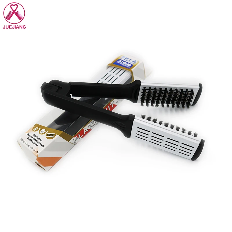 V-Shaped Splint Comb Natural Pure Bristle Double-sided Hair Styling Straight For Straightening&amp Care |