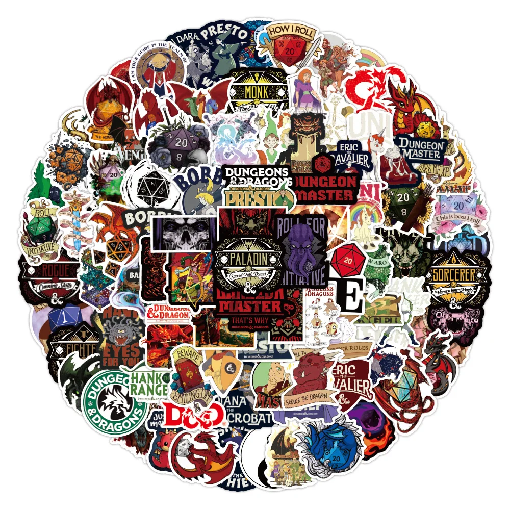 10 / 50 30 шт. детские наклейки с изображением дракона и подземелья | Игрушки хобби