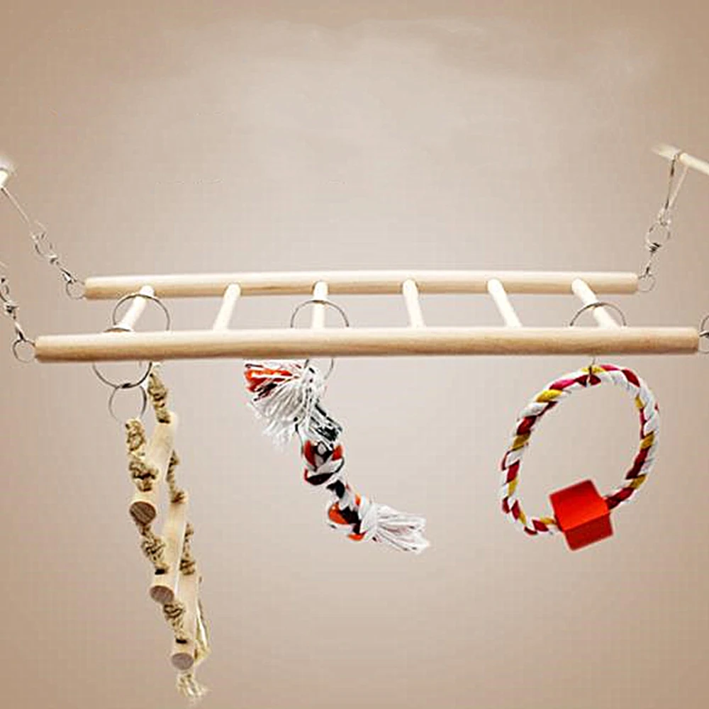 

Игрушка для птиц, качели, подставка с колокольчиком, лестница для попугая, для обучения канареек, стоящая развивающая игрушка, маленькая пти...