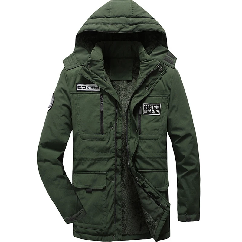 2019 зимняя куртка мужские парки новая теплая ветровка толстая бархатная