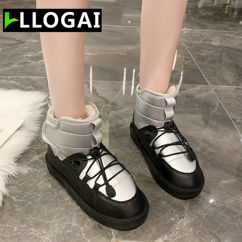 

Women's Ankle Boots Ladies Low Heel Winter Cashmere Keep Warm Boats 2021 Women Designer Bootie Snow Boots for Womens Footwear