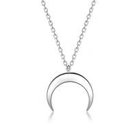 zemior authentic 925 sterling silver pendant necklaces for women simple moon shape necklace anniversary fine jewelry new arrival