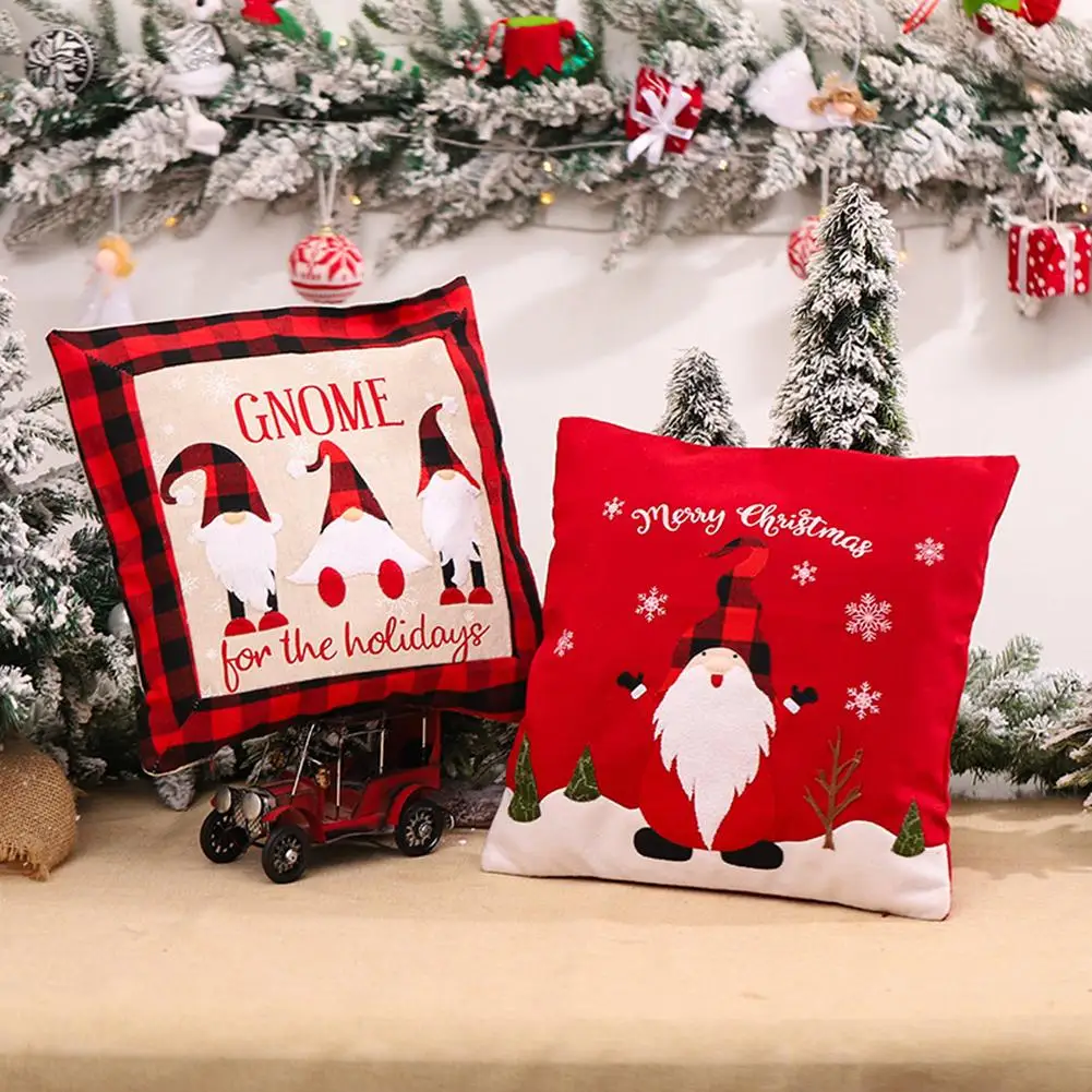 

Pillow Cover Pillowcase Cushion Christmas Decorations Linen Printed Pillowcases For Living Room Sofa