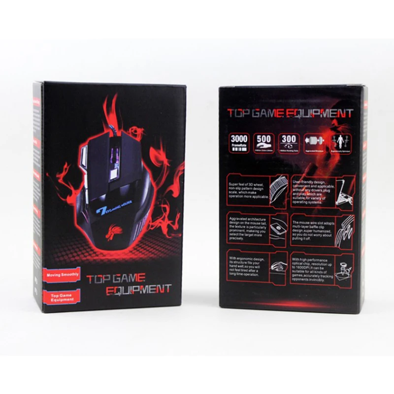 vodool usb wired gaming mouse 7 buttons 5500 dpi adjustable led backlit optical computer mouse gamer mice for pc laptop notebook free global shipping