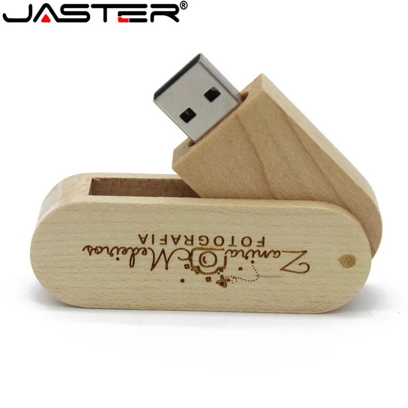 Usb-флеш-накопитель JASTER вращающийся деревянный 8/16/32 ГБ | Компьютеры и офис