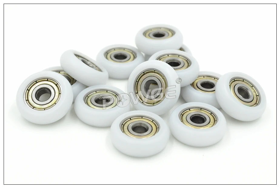 

POWGE 8*30*8.5mm Bearing 608zz Plastic Bag Bearing Pulley Driven Wheel 3D Printer POM Plastic Pulley Track Guide Wheel