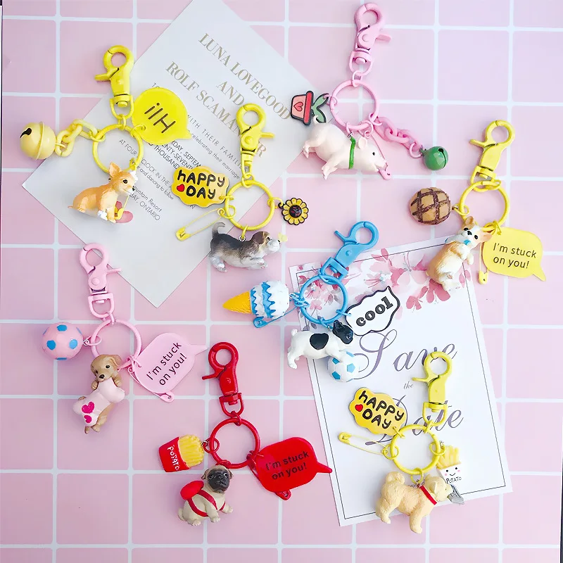 Брелок с симпатичной собакой Чихуахуа корги Лабрадор кукла брелок Подвеска для