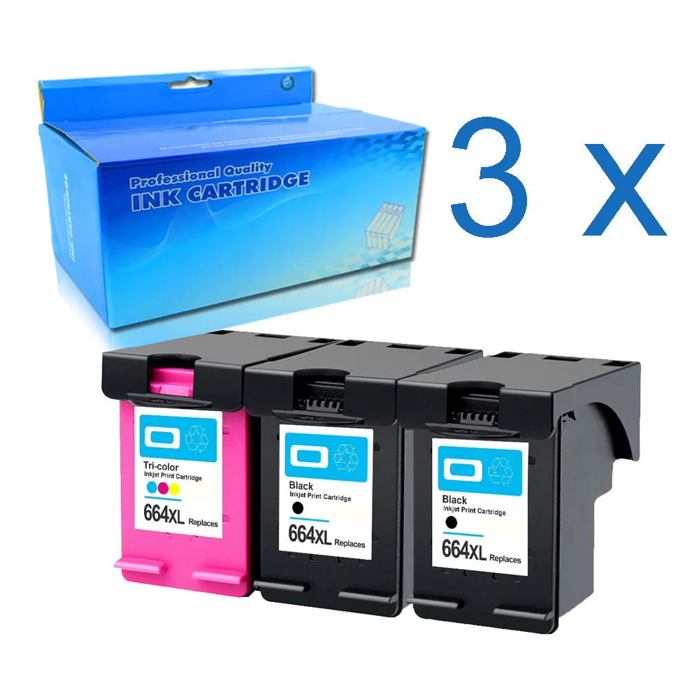 2BK + 1C совместимый для HP 664 664XL чернильный картридж Deskjet 1115 2135 3635 2138 3636 3638 4535 4536 4538 4675