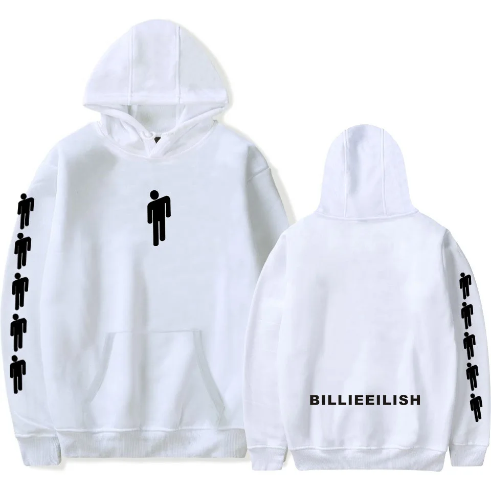 Толстовка с капюшоном Billie Eilish Мужская толстовка в стиле хип хоп осенняя теплая