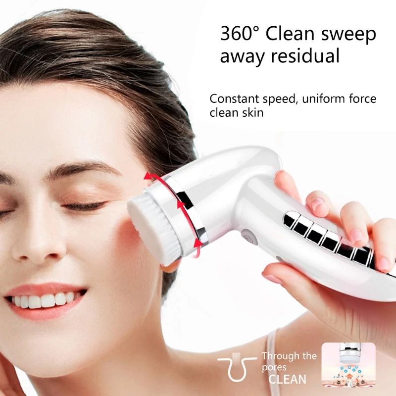 

Электрическое Массажное устройство 4-в-1 с функцией отшелушивания и вибрации