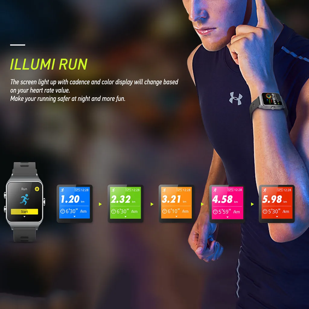 Спортивные Смарт часы с GPS компасом для мужчин и женщин динамический пульсометр