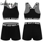 Комплект из топа и бюстгальтера и шортов для девочек