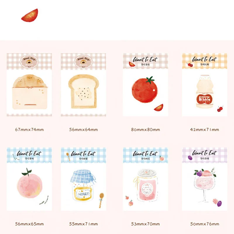 Креативный милый липкий блокнот для заметок девочек вкусное сообщение Kawaii