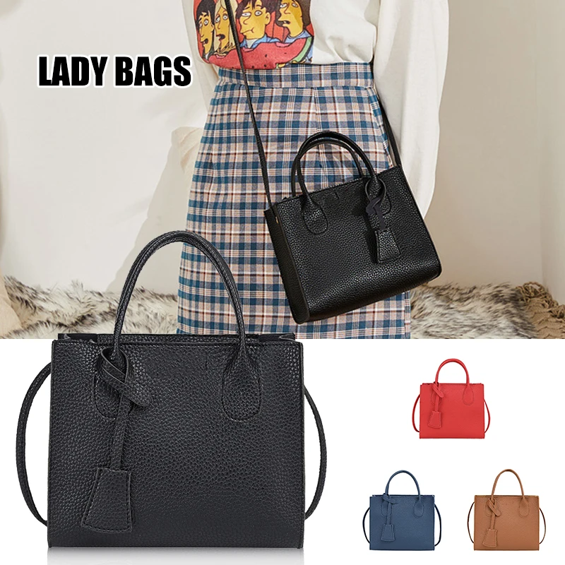 

Women's Retro Casual Handbag PU Lychee Pattern Zipper Designed Shoulder Bag Top Quality сумка через плечо Bags For Women