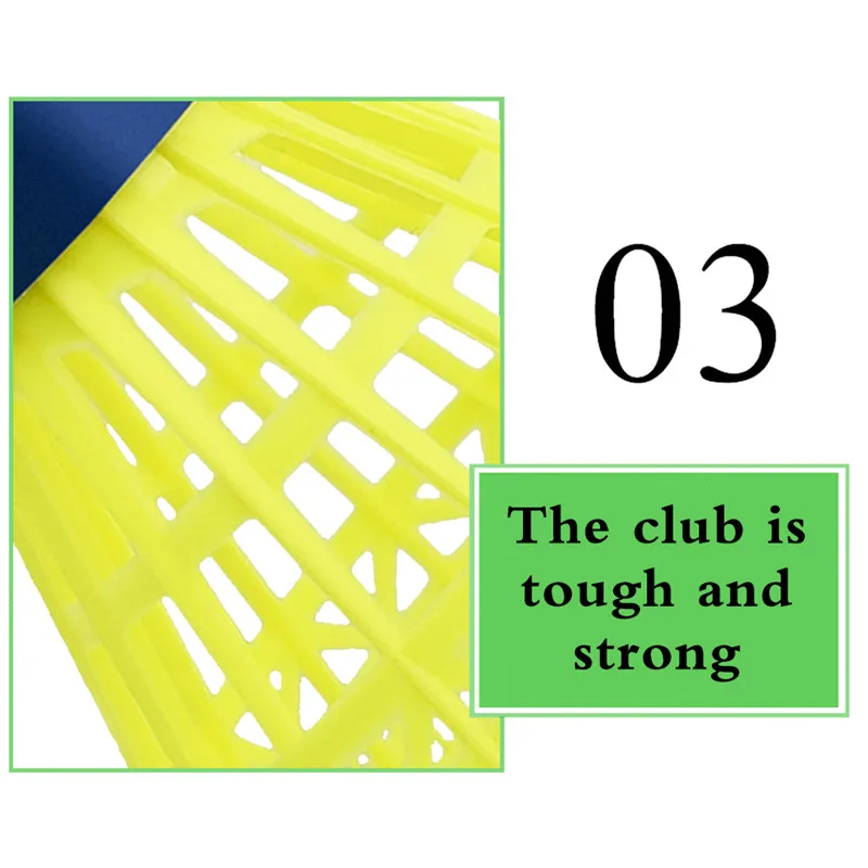 

3/6/12pcs Nylon Badminton Durable Training Ball Sports Durability Indoor Outdoor 1 Gym Fitness Nylon Shuttlecocks Badminton