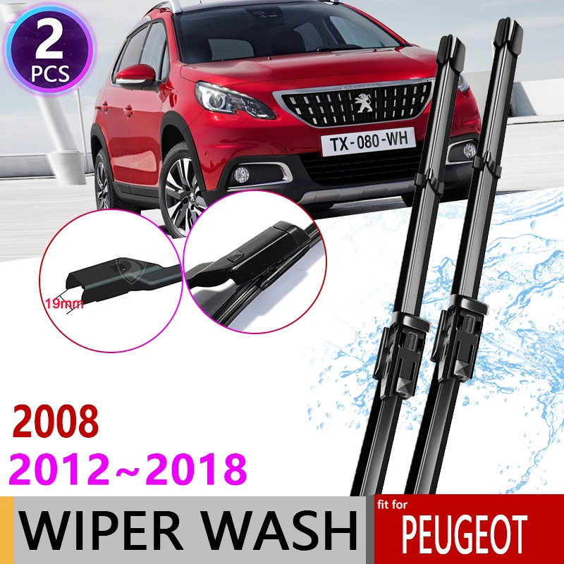 

Car Wiper Blades Windscreen for Peugeot 2008 2012~2018 Front Windshield Wipers Car Accessories Stickers 2013 2014 2015 2016 2017