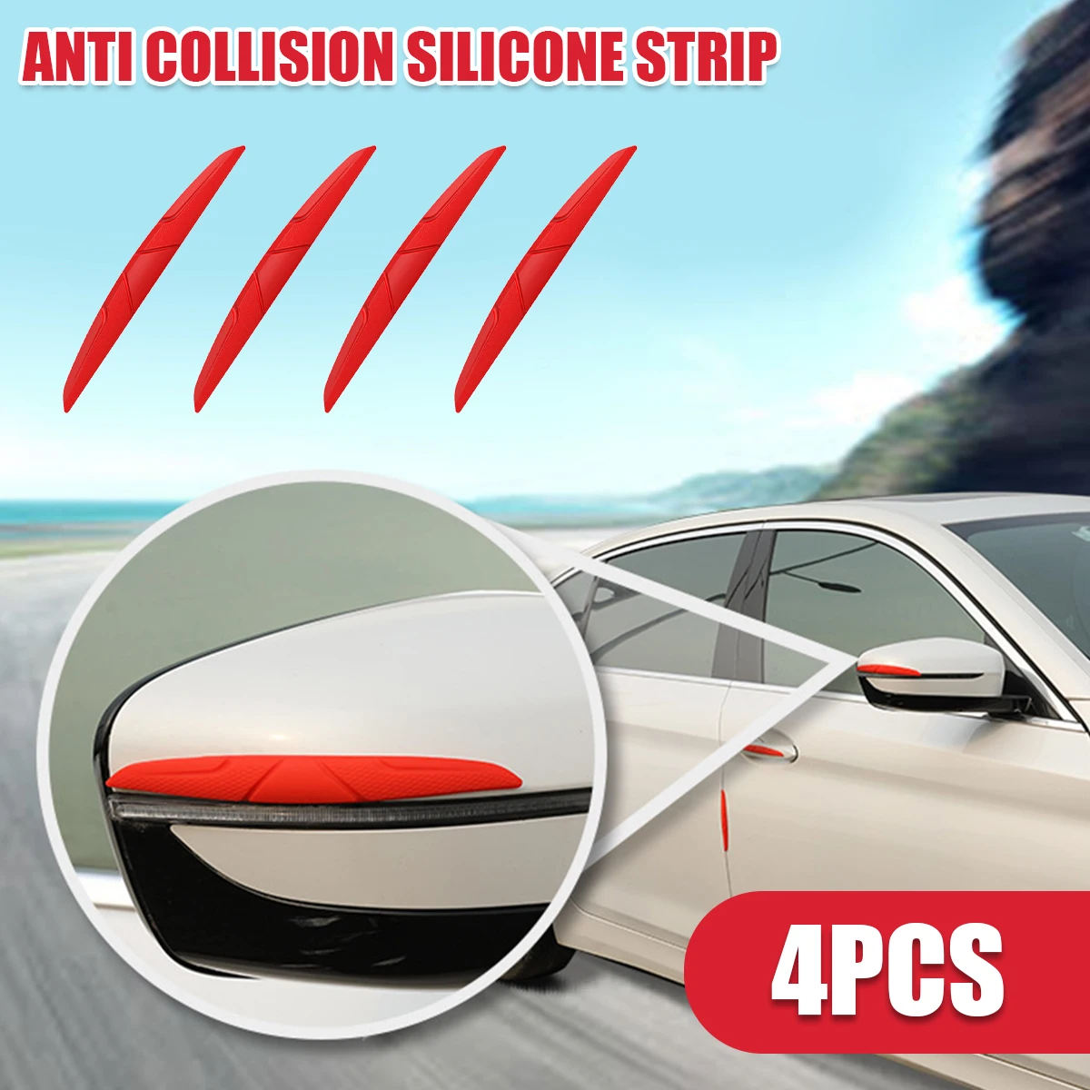 

Car Door Protectors 4PCS Traceless Adhesive Car Door Edge Guards Anti-Scratch Bumper Guards