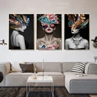 Современные картины на холсте с изображением пикантных перьев и цветов для женщин, модный абстрактный Настенный декор, печать, Роскошные картины для интерьера гостиной