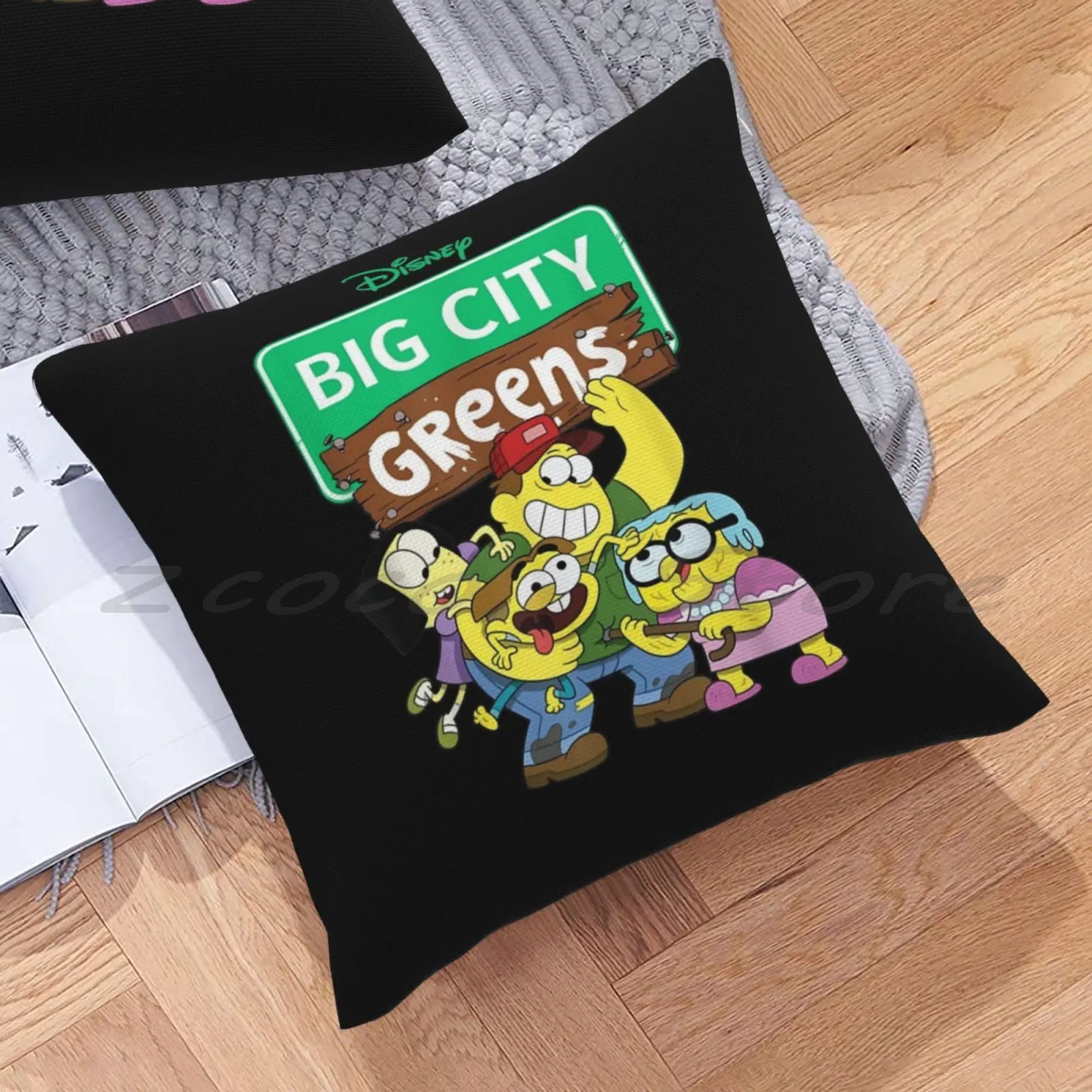 Чехол из льняной плюшевой бархатной ткани с принтом в виде большого города и