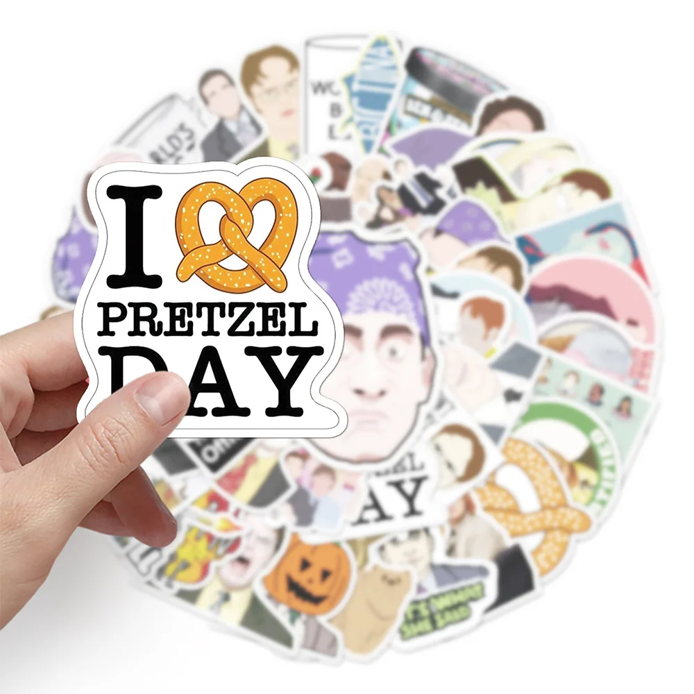 103050 pcs cartoon tv show the office figure poster stickers fridge phone laptop luggage wall notebook graffiti kids toys free global shipping
