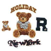 accessory large embroidery big bear animal cartoon patches for clothing az 34